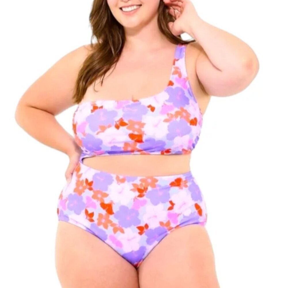 Ninety-Nine Degrees One Shoulder One-Piece Swimsuit Lush Tropics - Picture 6 of 7